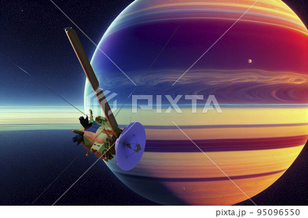 Unmanned spacecraft similar with the Cassini...のイラスト素材 [95096550] - PIXTA