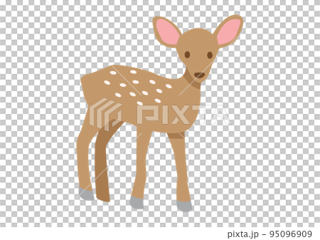 簡單可愛的小鹿插畫 95096909