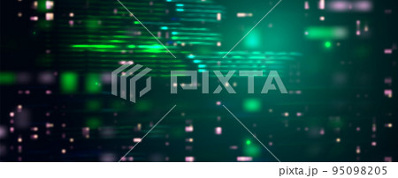 Vector futuristic technology background. Digital network concept. Big data analysis 95098205