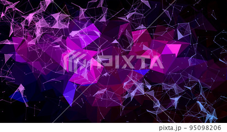 Vector futuristic technology background. Digital network concept. Big data analysis 95098206