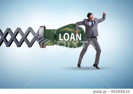 Loan and debt concept with businessman Loan and debt concept with businessman 95099010