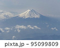 空から見た美しい富士山 95099809