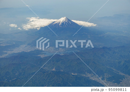 空から見た美しい富士山 空から見た美しい富士山 95099811