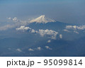 空から見た美しい富士山 95099814