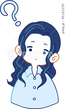 意図が分からず首をかしげる人物のイラスト 95101250