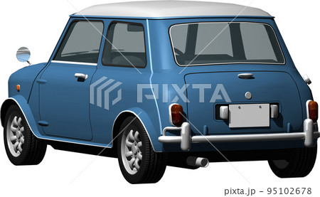 自動車ミニクーパー背景透明の切抜き画像イラスト 95102678