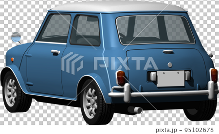 自動車ミニクーパー背景透明の切抜き画像イラスト 95102678