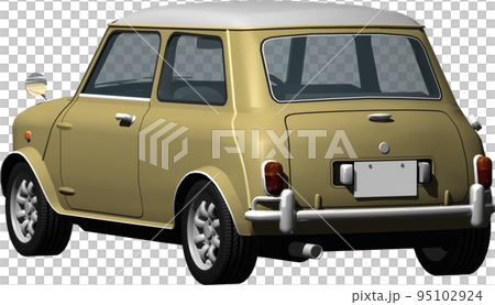 自動車ミニクーパー背景透明の切抜き画像イラスト 95102924