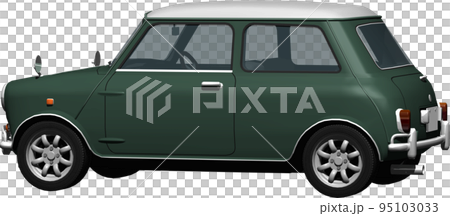 car mini cooper background transparent cutout image illustration 95103033