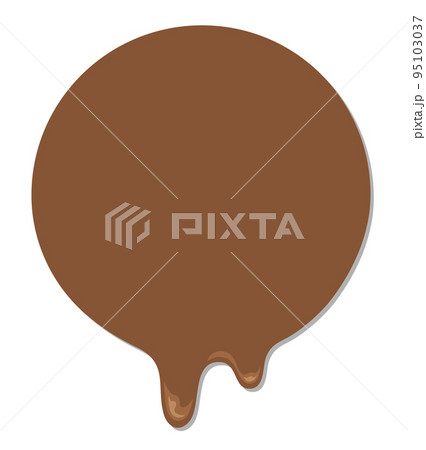 丸型のチョコレートが溶けて垂れる素材 95103037