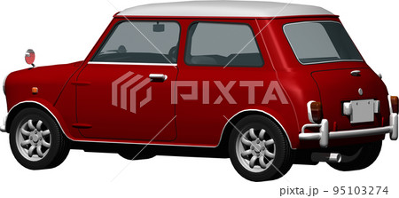 自動車ミニクーパー背景透明の切抜き画像イラスト 自動車ミニクーパー背景透明の切抜き画像イラスト 95103274