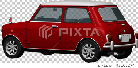 自動車ミニクーパー背景透明の切抜き画像イラスト 自動車ミニクーパー背景透明の切抜き画像イラスト 95103274
