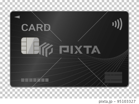 Illustration of a black numberless credit card 95103327