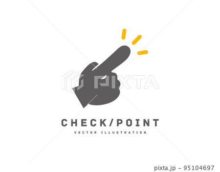 チェック ポイント アイコン 指さし ベクターイラスト 95104697