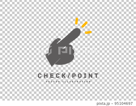 チェック ポイント アイコン 指さし ベクターイラスト 95104697