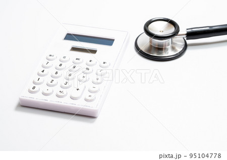 聴診器と電卓 聴診器と電卓 95104778