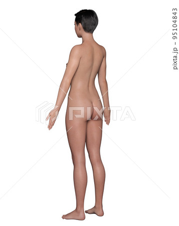  全裸直立ヌード女性 画像 