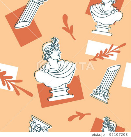Ancient statues, Greek or Roman culture pattern 95107208