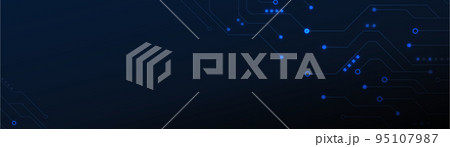 Abstract blue circuit board background. Futuristic technology digital hi-tech. Vector illustration Abstract blue circuit board background. Futuristic technology digital hi-tech. Vector illustration 95107987