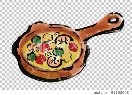 アヒージョの手描きイラスト 95108008