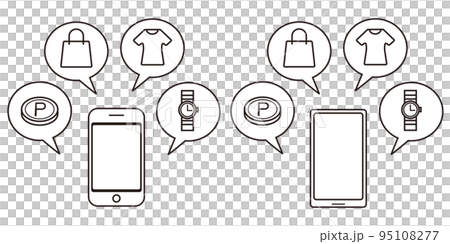 Smartphone set for online shopping Smartphone set for online shopping 95108277