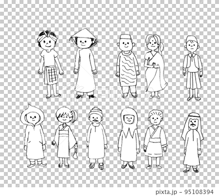 Full-body cuts of foreign people from around the world Full-body cuts of foreign people from around the world 95108394