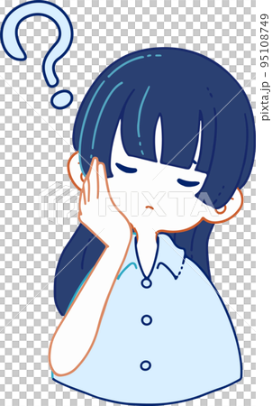 Vector illustration of a person suffering from skin trouble Vector illustration of a person suffering from skin trouble 95108749