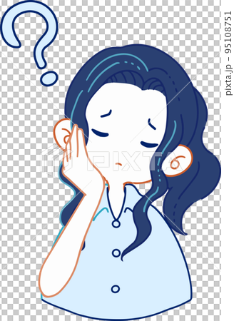 Vector illustration of a person suffering from skin trouble Vector illustration of a person suffering from skin trouble 95108751