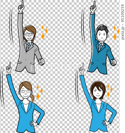 やる気に満ちた会社員 95109259