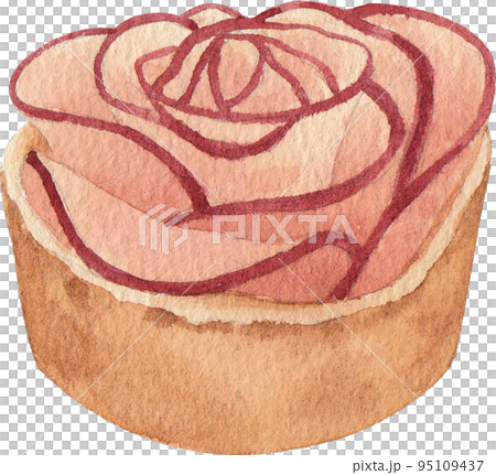 Pastry day wth ingredient and decor concept watercolor icon png 95109437