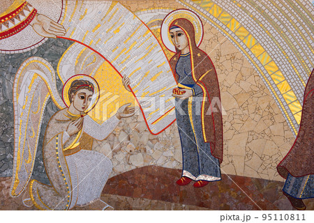 Religious christian mosaics in Ta Pinu, Malta Religious christian mosaics in Ta Pinu, Malta 95110811