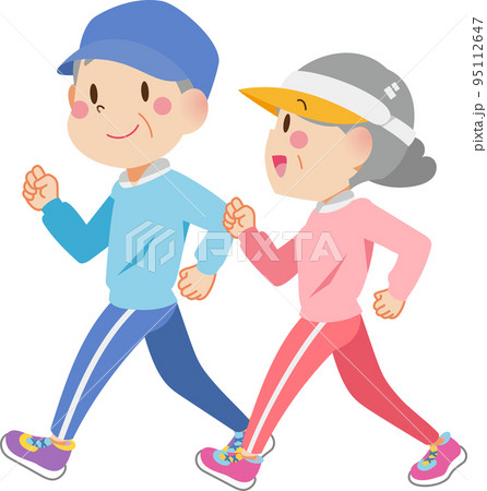 ウォーキングする高齢者 ウォーキングする高齢者 95112647