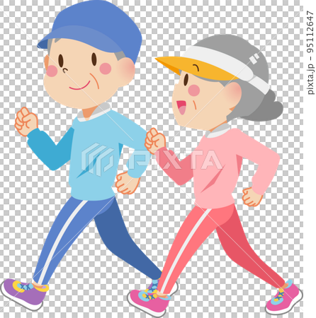 ウォーキングする高齢者 ウォーキングする高齢者 95112647