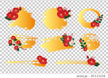 椿の花 正月 年賀 椿の花 正月 年賀 95113226