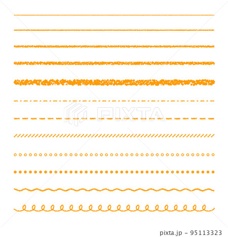クレヨン素材 いろいろな線セット クレヨン素材 いろいろな線セット 95113323