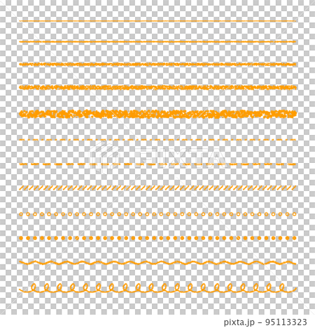 クレヨン素材 いろいろな線セット クレヨン素材 いろいろな線セット 95113323