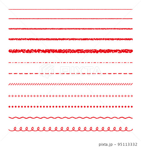 クレヨン素材　いろいろな線セット 95113332