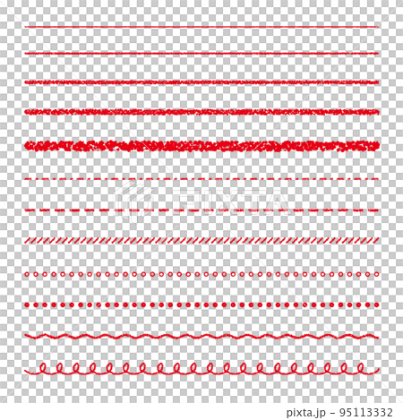 クレヨン素材　いろいろな線セット 95113332