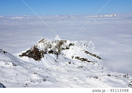 Ski resort in the Alps Ski resort in the Alps 95113398
