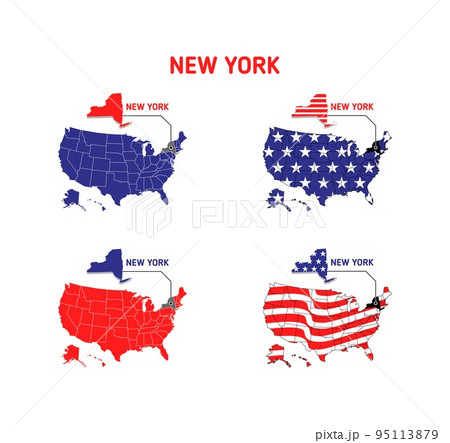 New York map with usa flag design illustration vector eps format , suitable for your design needs, logo, illustration, animation, etc. New York map with usa flag design illustration vector eps format , suitable for your design needs, logo, illustration, animation, etc. 95113879
