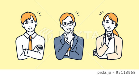 問題が解決する会社員のセットのベクターイラスト素材 問題が解決する会社員のセットのベクターイラスト素材 95113968