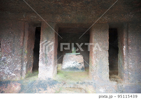 Shivling at the Arvalem Caves, historic rock cave 6th century, Rudreshwar Colony, Sanquelim, Goa Shivling at the Arvalem Caves, historic rock cave 6th century, Rudreshwar Colony, Sanquelim, Goa 95115439