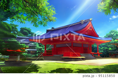 大きな神社の拝殿 大きな神社の拝殿 95115850