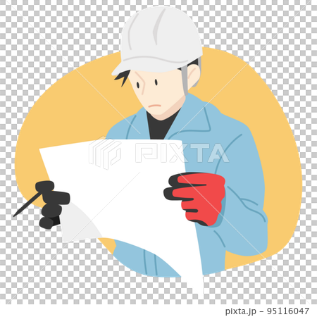 図面を見る作業員 95116047