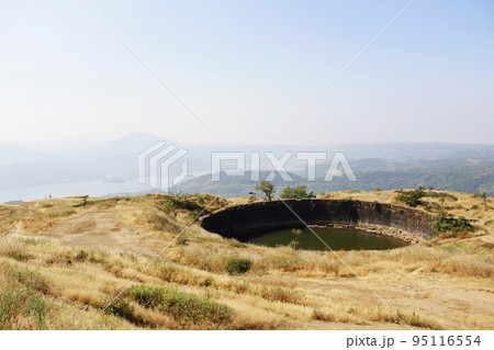 Well at Lohgad Fort, North-West of Pune, Maharashtra, India 95116554