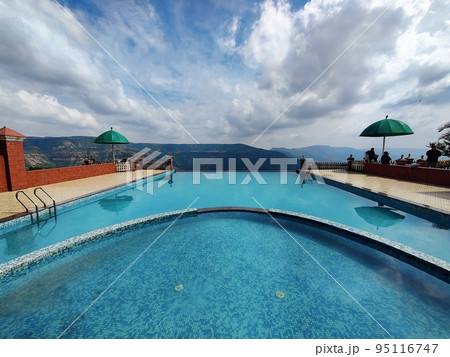 Swimming Pool of Rockford Resort, Tapola Road, Chikhali, Maharashtra, India.. Swimming Pool of Rockford Resort, Tapola Road, Chikhali, Maharashtra, India.. 95116747