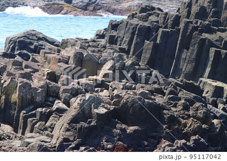 俵磯　爪木崎　下田　南伊豆　伊豆半島ジオパーク　柱状節理 95117042