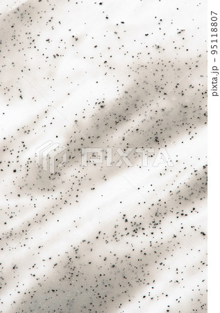 The texture of a cosmetic scrub with charcoal. Exfoliating skin care product 95118807