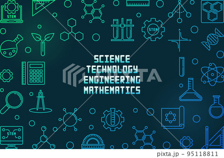 Science, Technology, Engineering and Math colored frame Science, Technology, Engineering and Math colored frame 95118811