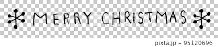 手描きのメリークリスマスの英文_黒 手描きのメリークリスマスの英文_黒 95120696